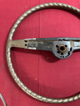 1949-50 CHEVROLET USED STEERING WHEEL WITH NOS HORN BUTTON AND REPO HORN RING