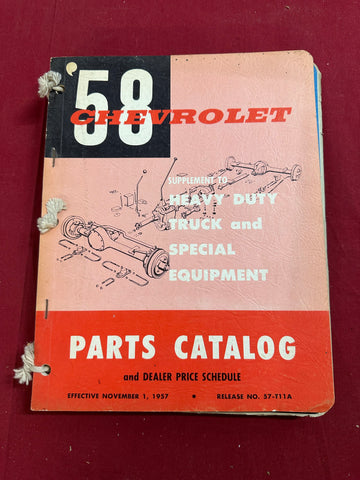 1958 CHEVROLET HEAVY DUTY TRUCK AND SPECIAL EQUIPMENT PARTS CATALOG