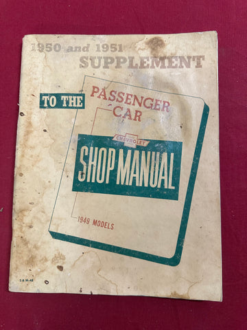 1950-51 SUPPLEMENT TO THR PASSENGER CAR CHEVROLET SHOP MANUAL