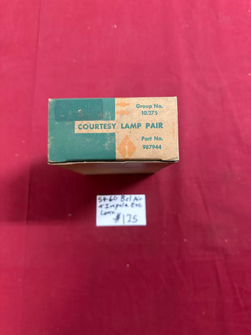 1959-60 CHEVROLET NOS COURTESY LAMP UNIT FOR BEL AIR AND IMPALA EXCEPT CONVERTIBLE