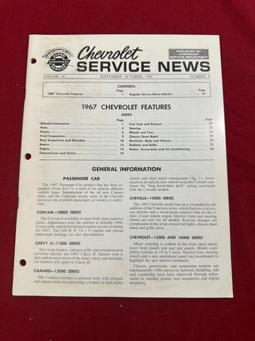 1966 CHEVROLET SERVICE NEWS