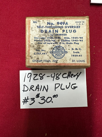 1928-48 CHEVROLET NOS DRAIN PLUG