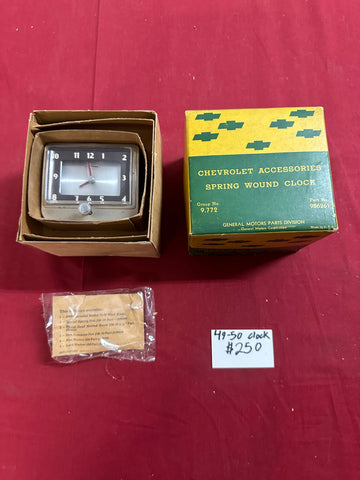 1949-50 CHEVROLET NOS SPRING WOUND CLOCK