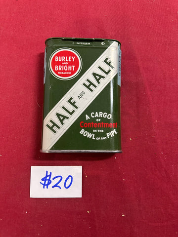 BURLEY AND BRIGHT HALF AND HALF TOBACCO TIN