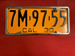 1930 LICENSE PLATE ONLY ONE