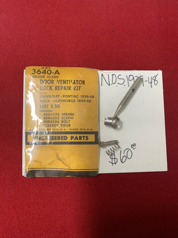 1939-48 CHEVROLET NOS DOOR VENTILATION LOCK REPAIR KIT