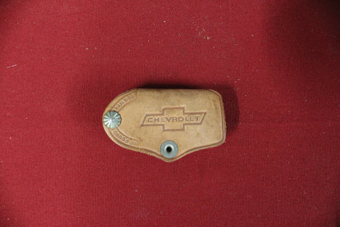 CHEVROLET NEW OLD STOCK LEATHER KEYCHAIN FROM THE 60s