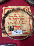 1953-54 NOS FUEL PUMP LINE FOR CARBURETOR