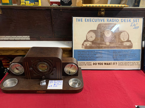 1940-41 CHEVROLET SALESMAN GIFT. RADIO WITH LIGHTER. ALSO COMES WITH POSTER