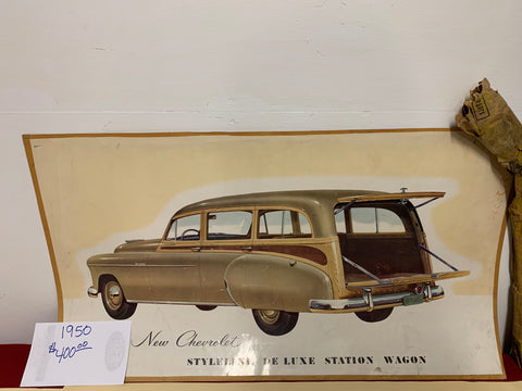 1950 CHEVROLET ORIGINAL STYLELINE STATION WAGON POSTER