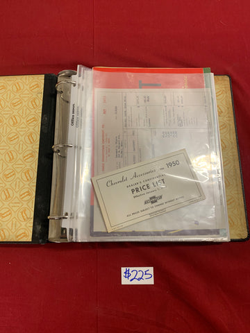 1950 CHEVROLET MISCELLANEOUS BINDER. HAS SOME NEW PRINTS