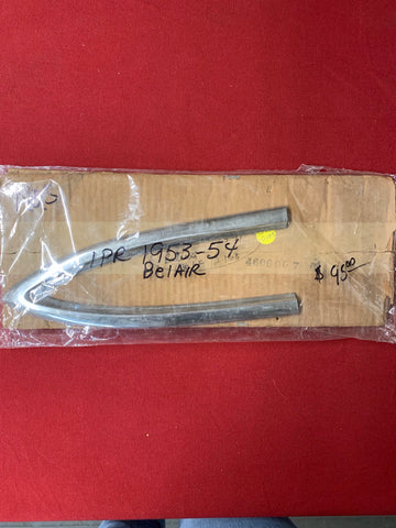 1953-54 CHEVROLET NOS BELAIR REAR U MOLDING IN ORIGINAL PACKAGING