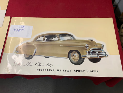 1950 CHEVROLET ORIGINAL STYLELINE DELUXE SPORTS COUPE POSTER