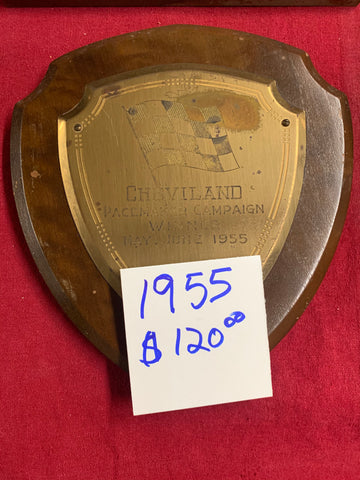 1955 CHEVROLET DEALERSHIP AWARD PLAQUE