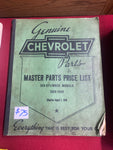 1929-39 CHEVROLET MASTER PARTS PRICE LIST BOOK