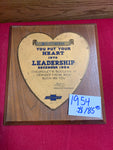 1954 CHEVROLET DEALERSHIP AWARD PLAQUE