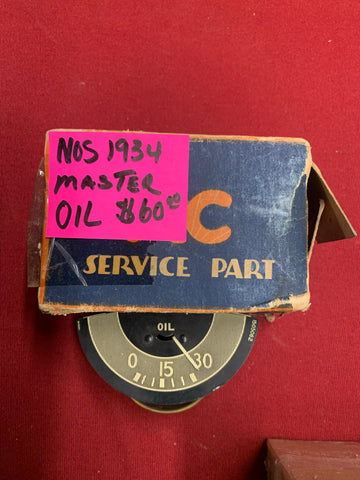 1934 CHEVROLET NOS MASTER OIL GAUGE