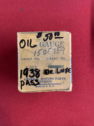 1938 CHEVROLET NOS PASS DE LUXE OIL GAUGE