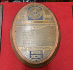 1938 CHEVROLET DEALERSHIP AWARD PLAQUE