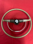 1949-50 CHEVROLET USED STEERING WHEEL WITH NOS HORN BUTTON AND REPO HORN RING